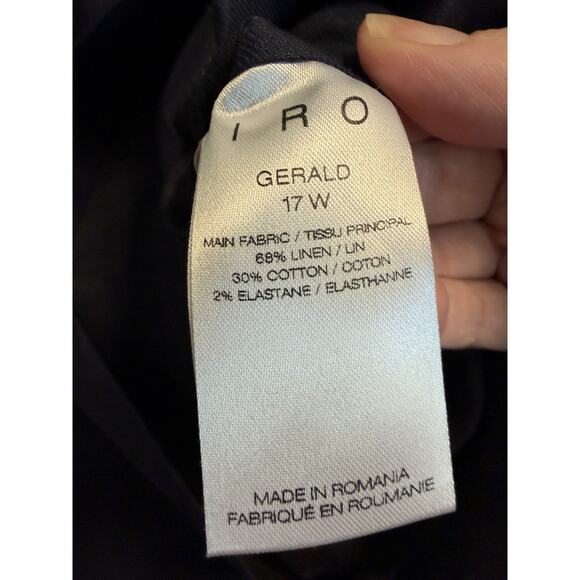 IRO | Women’s Jacket Trench Coat Oversized Zip Hooded Navy Blue -Small / 34 - Picture 3 of 6